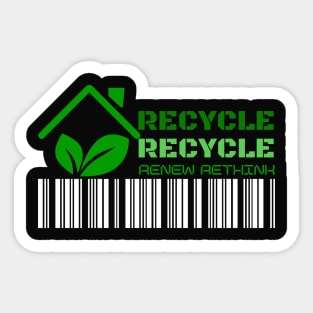 Renewable Energy Recycle Reuse Rethink Sticker
